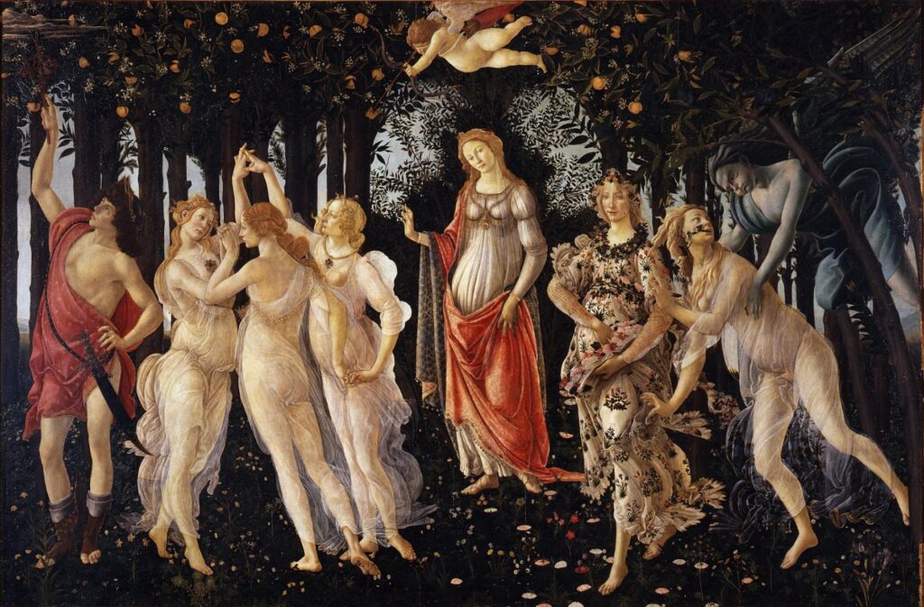 la primavera de Botticelli como representación de la belleza en el Renacimiento frente al canon de belleza actual